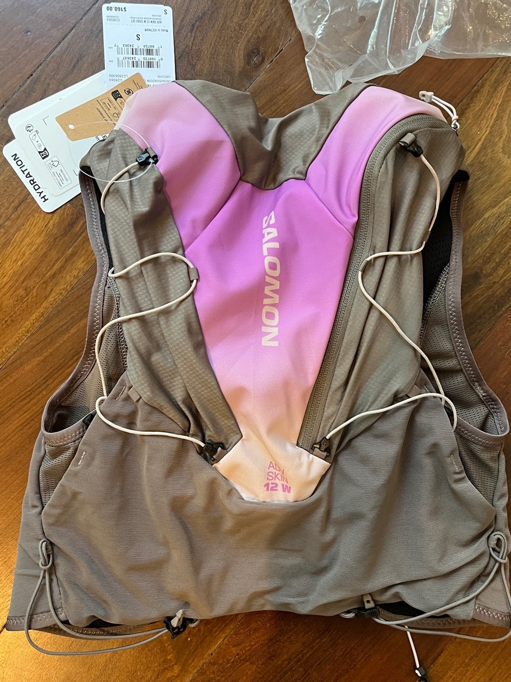 Salomon ADV Skin 12W Running Vest - Taupe/Orchid - Picture 2 of 5